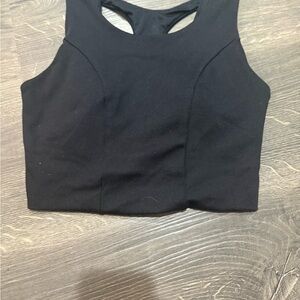 Elegant Black Sleeveless Crop Top